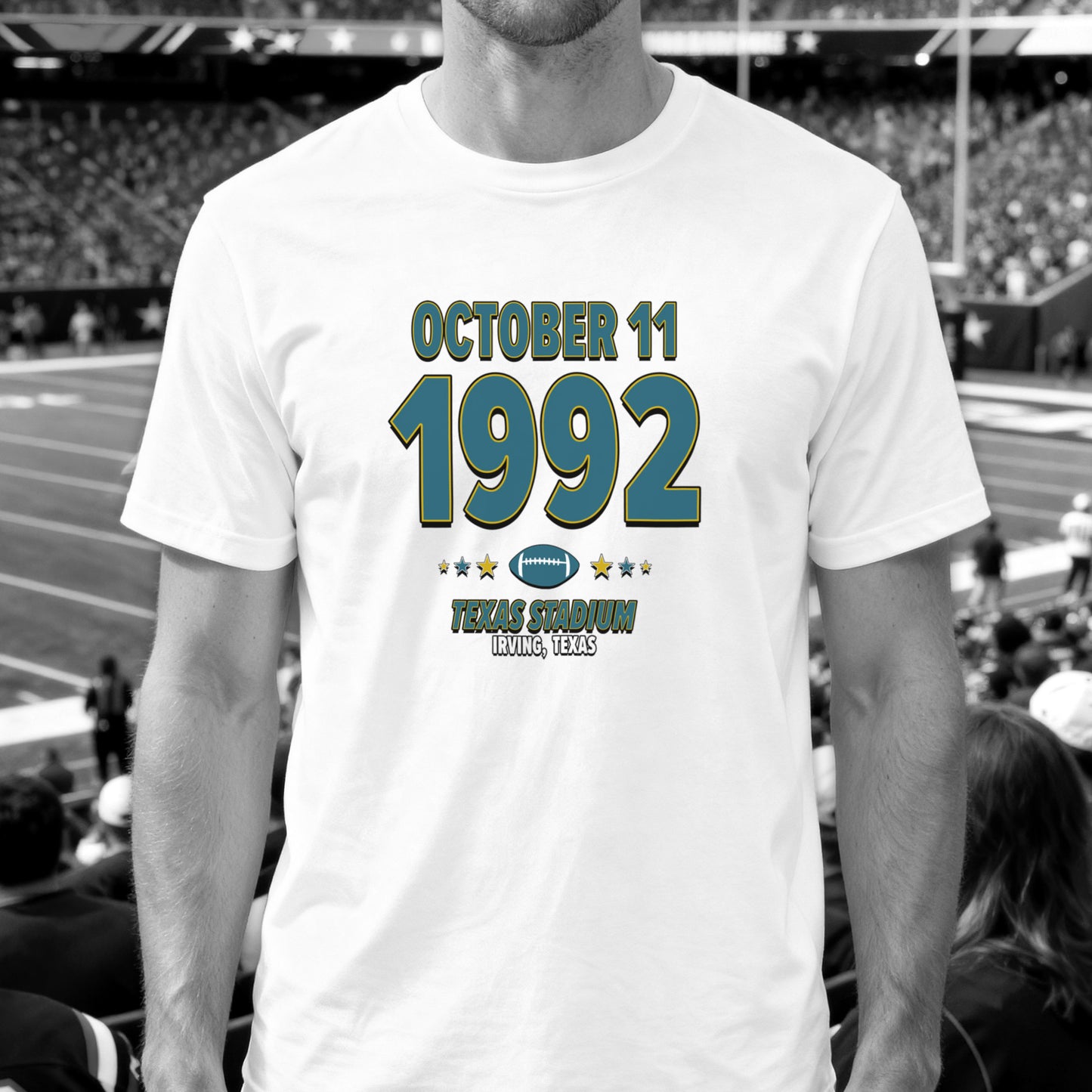 Jacksonville Football – October 11, 1992 – Origin Tee (Black & White)