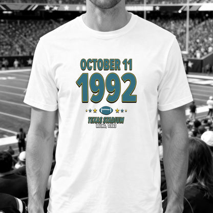 Jacksonville Football – October 11, 1992 – Origin Tee (Black & White)