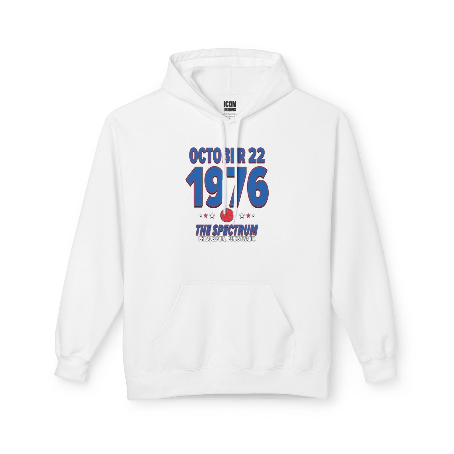 Philadelphia Basketball – October 22, 1976 – Hoodie (Black & White)
