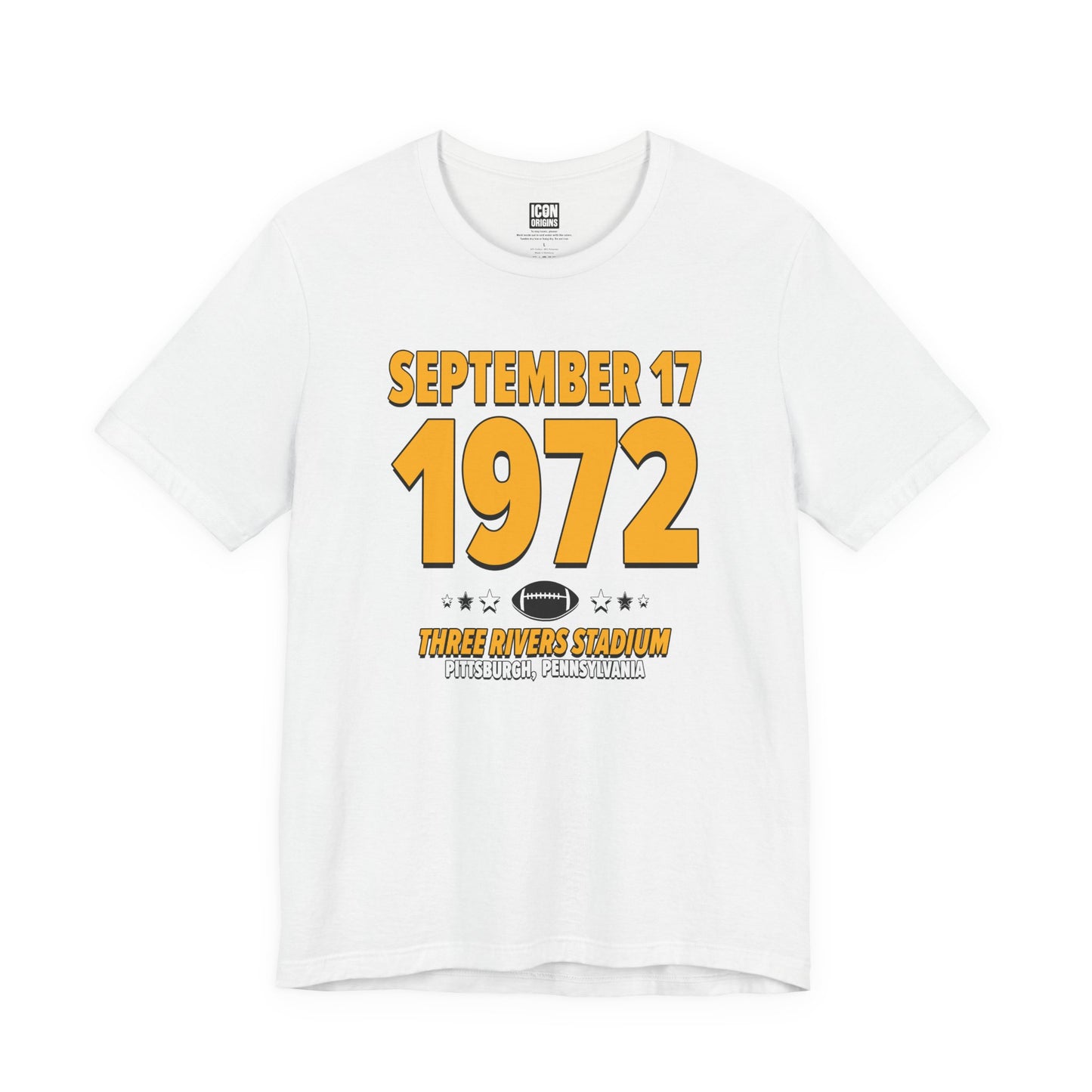 Pittsburgh Football – September 17, 1972 – Origin Tee (Black & White)