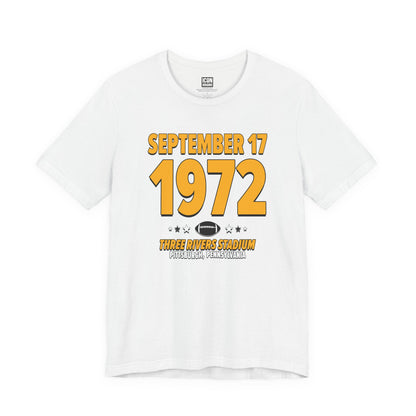 Pittsburgh Football – September 17, 1972 – Origin Tee (Black & White)