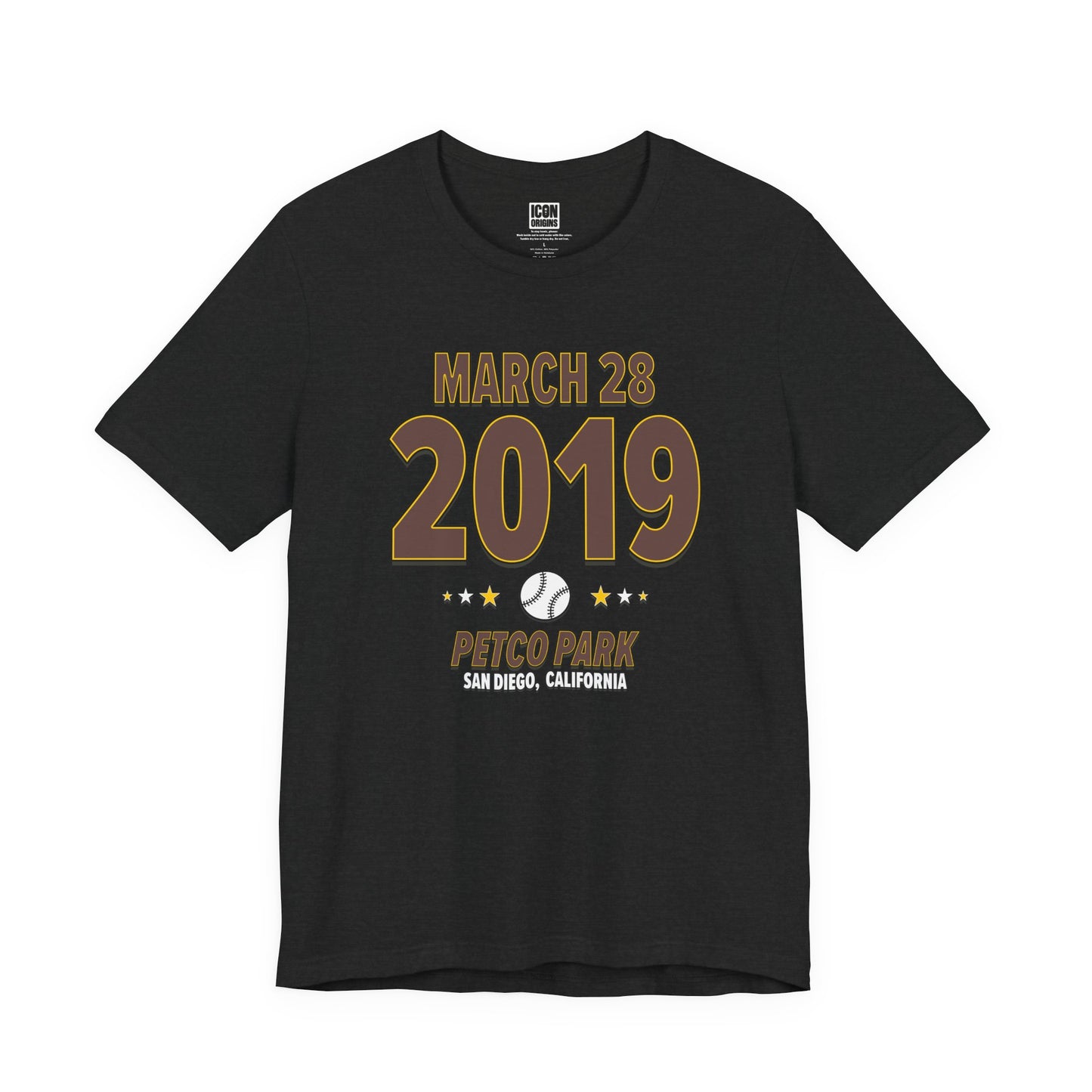 San Diego Baseball – March 28, 2019 – Origin Tee (Black & White)