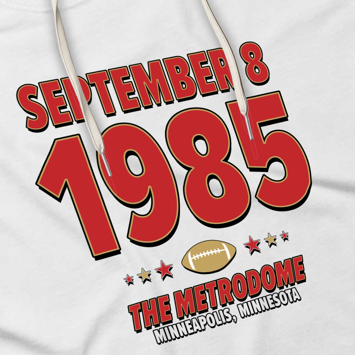 San Francisco Football – September 8, 1985 – Hoodie (Black & White)