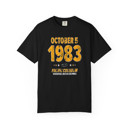 Boston Hockey – October 5, 1983 – Comfort Colors (Black & White)