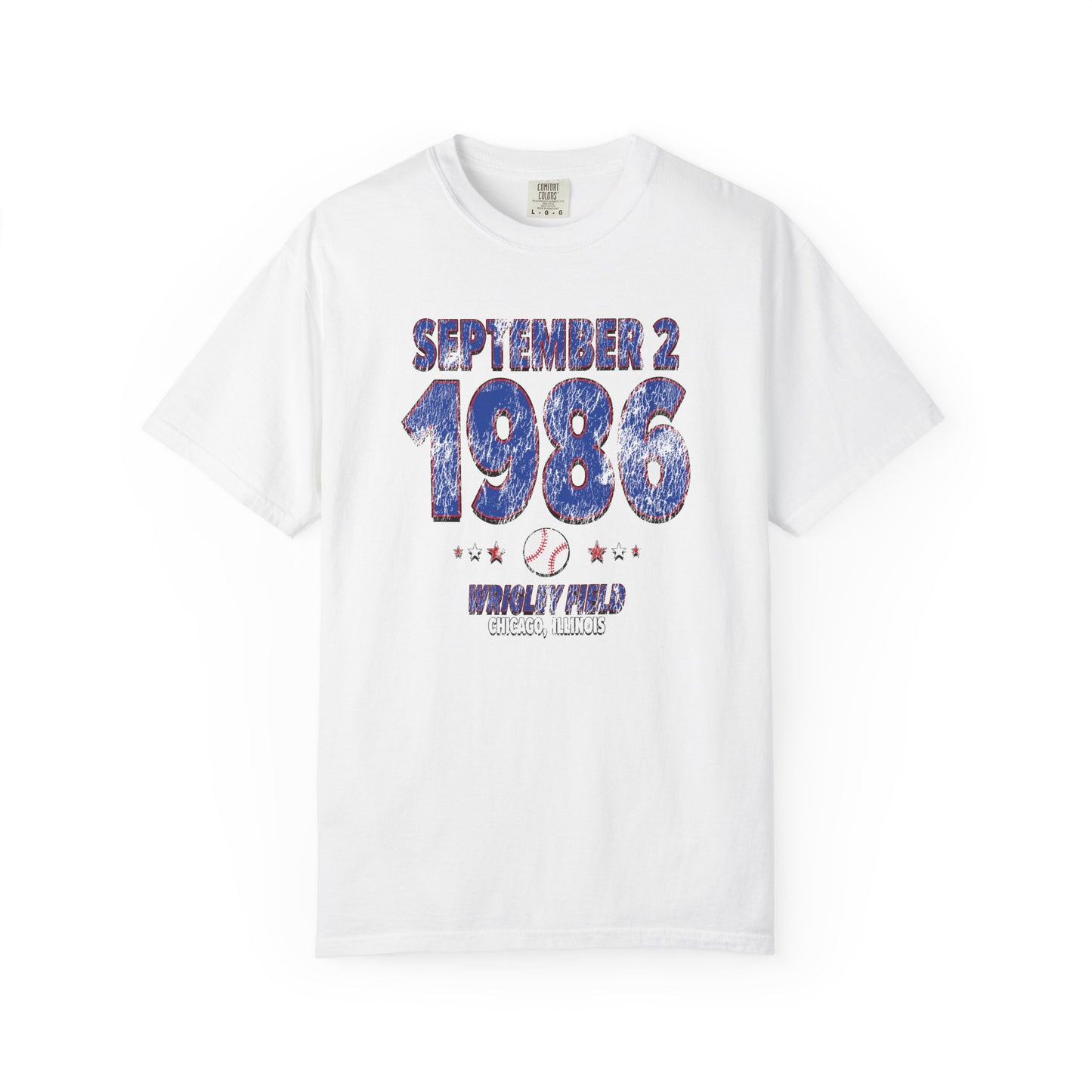 Chicago Baseball – September 2, 1986 – Comfort Colors (Black & White)
