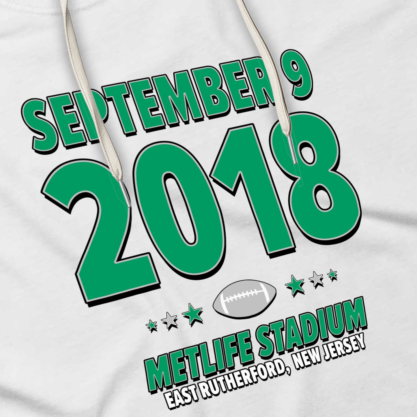 Philadelphia Football – September 9, 2018 – Hoodie (Black & White)