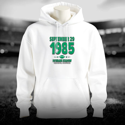 Philadelphia Football – September 29, 1985 – Hoodie (Black & White)