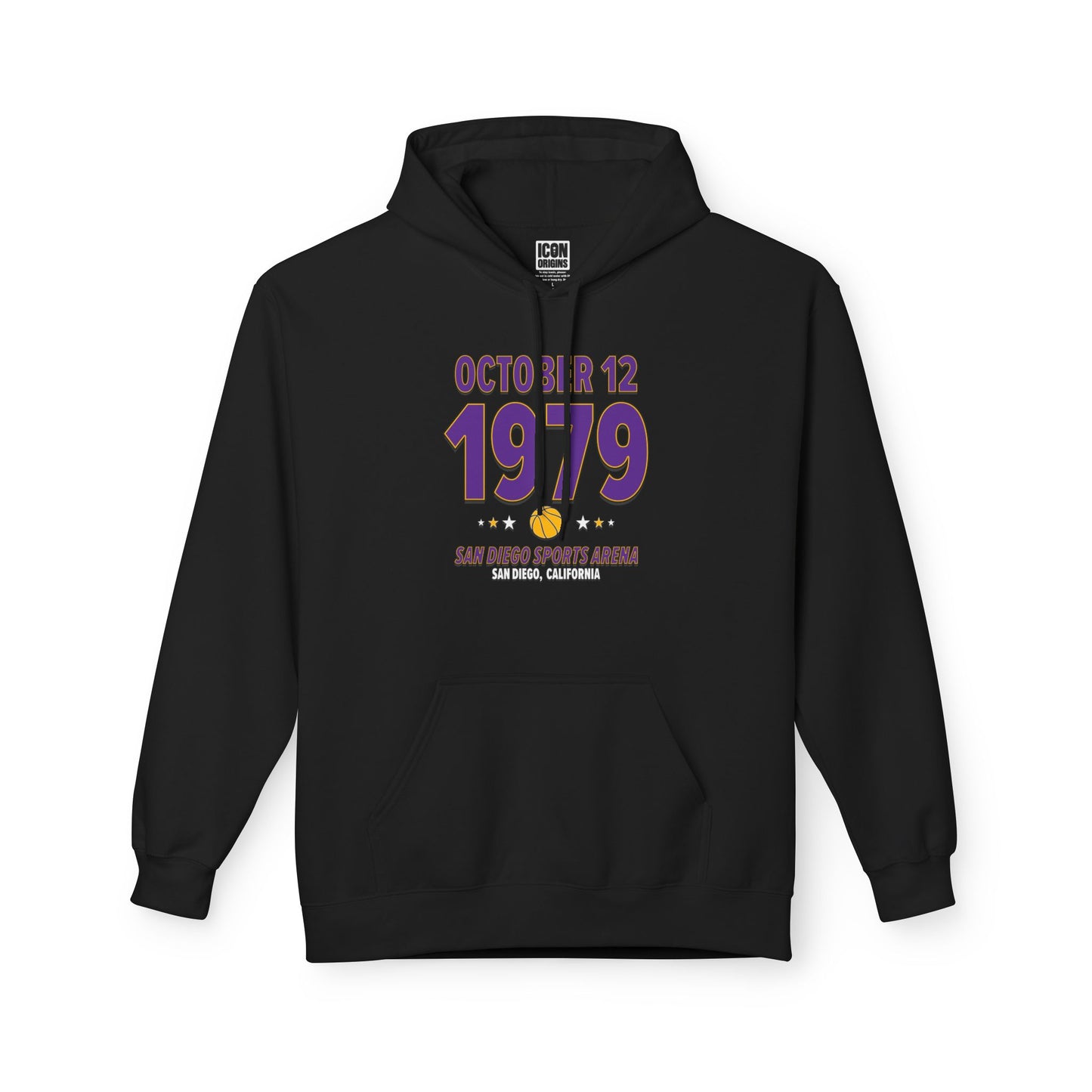 Los Angeles Basketball – October 12, 1979 – Hoodie (Black & White)