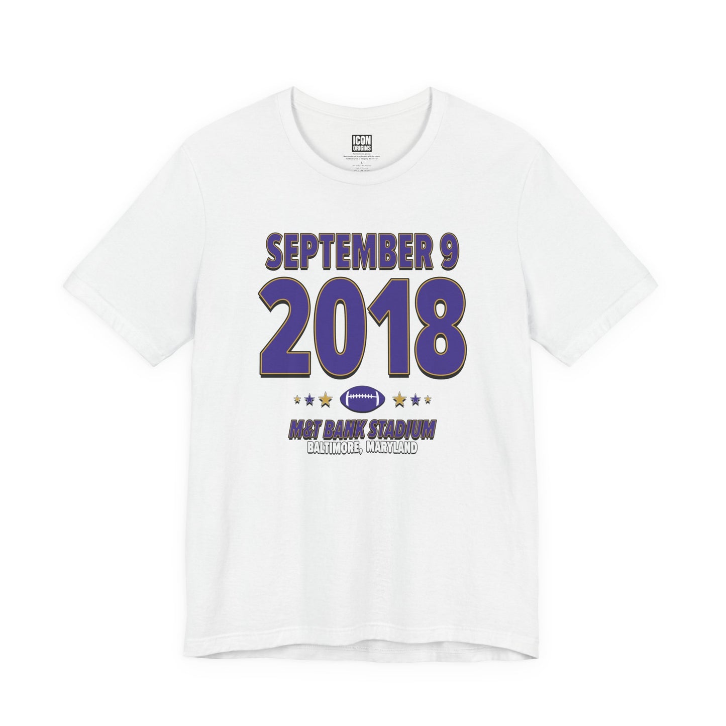 Baltimore Football – September 9, 2018 – Origin Tee (Black & White)