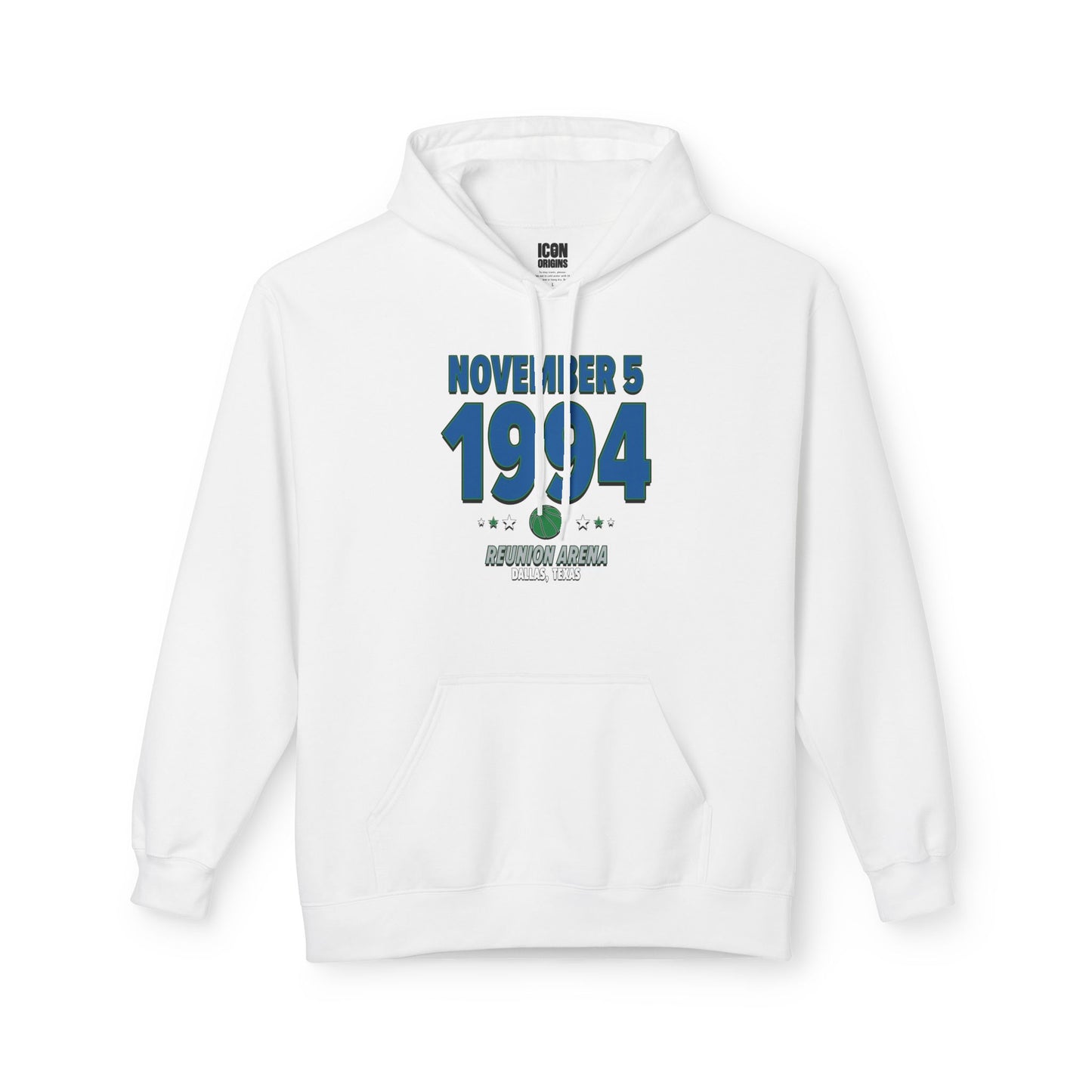Dallas Basketball – November 5, 1994 – Hoodie (Black & White)