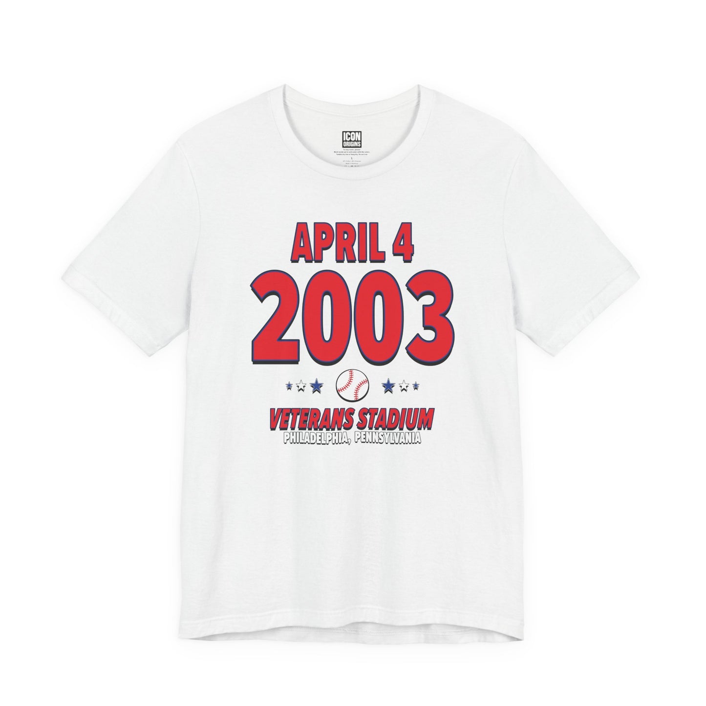 Philadelphia Baseball – April 4, 2003 – Origin Tee (Black & White)