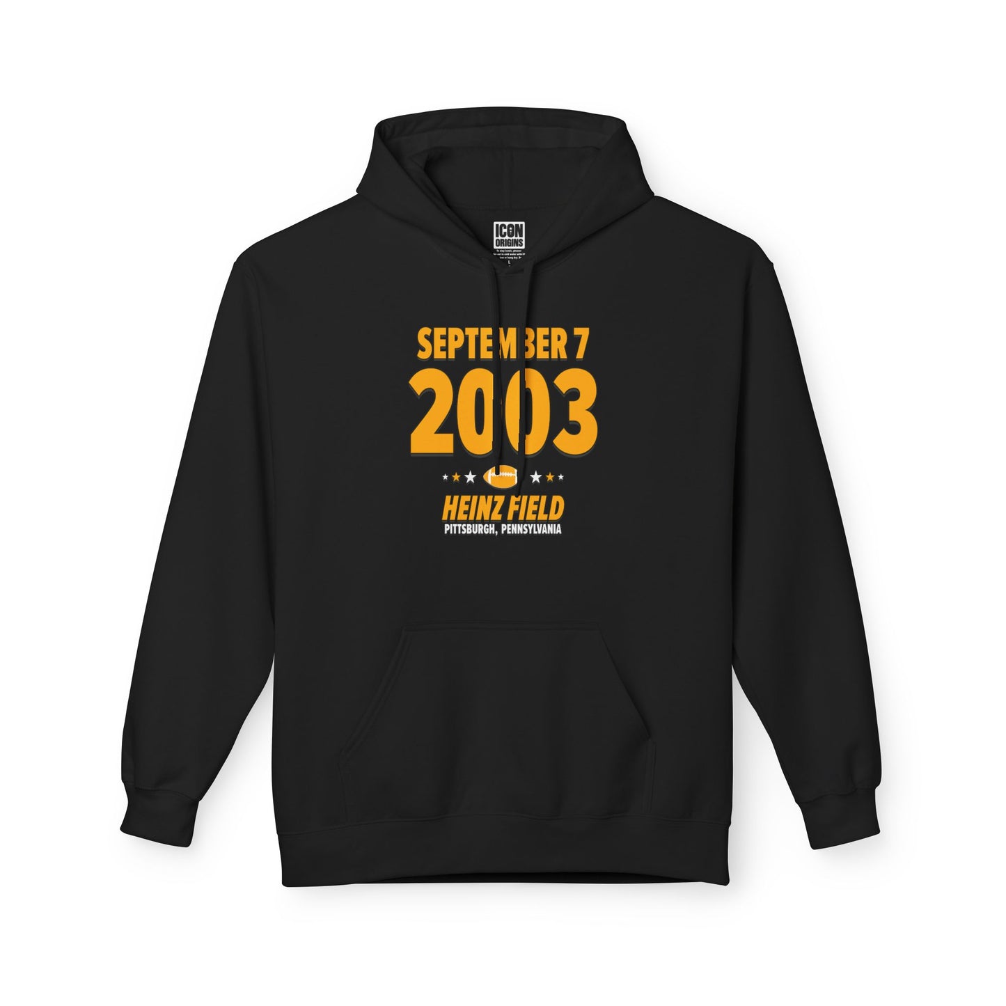 Pittsburgh Football – September 7, 2003 – Hoodie (Black & White)