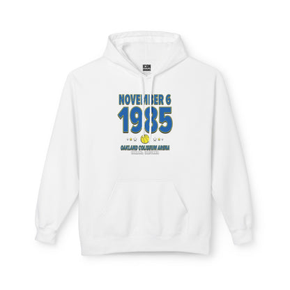 Golden State Basketball – November 6, 1985 – Hoodie (Black & White)