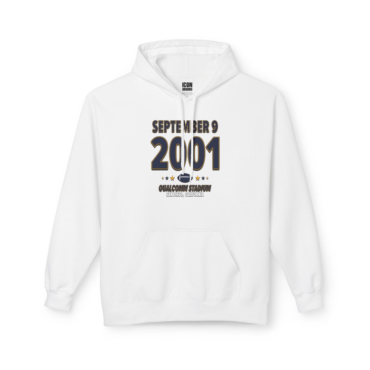 San Diego Football – September 9, 2001 – Hoodie (Black & White)