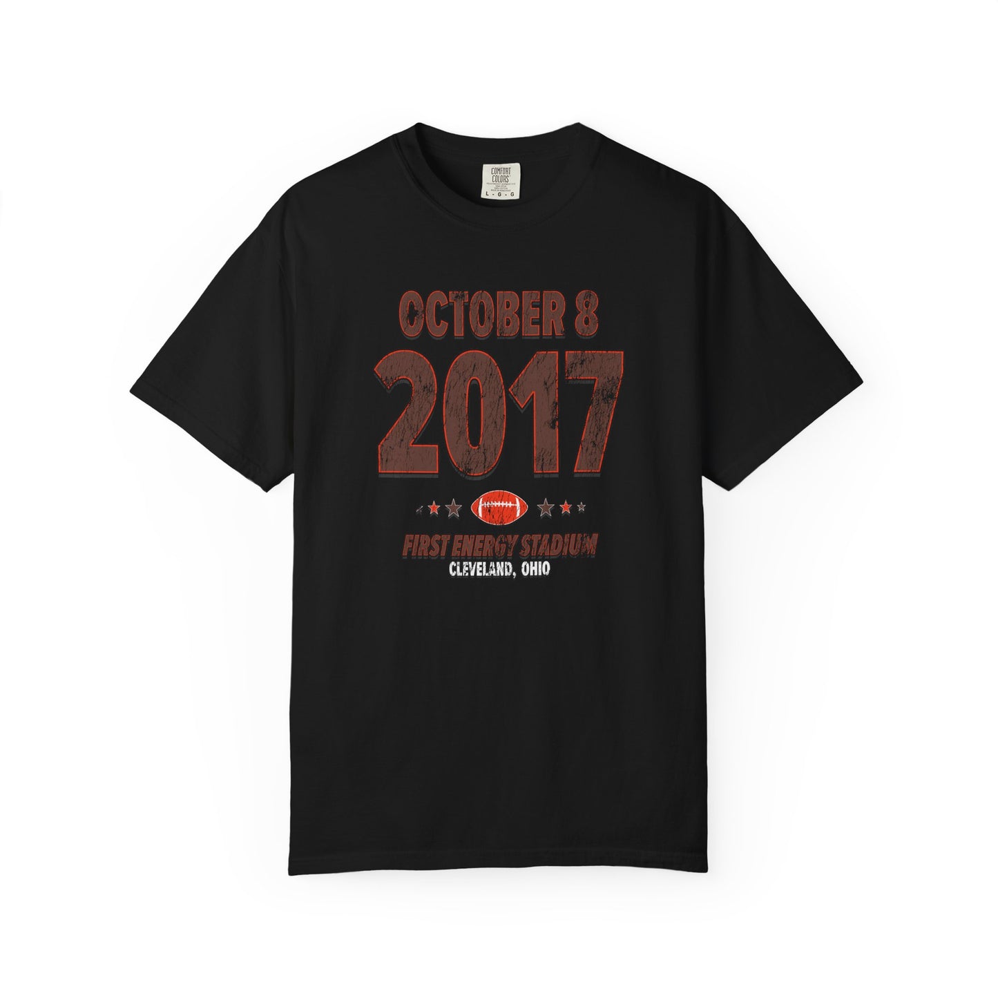 Cleveland Football – October 8, 2017 – Comfort Colors (Black & White)
