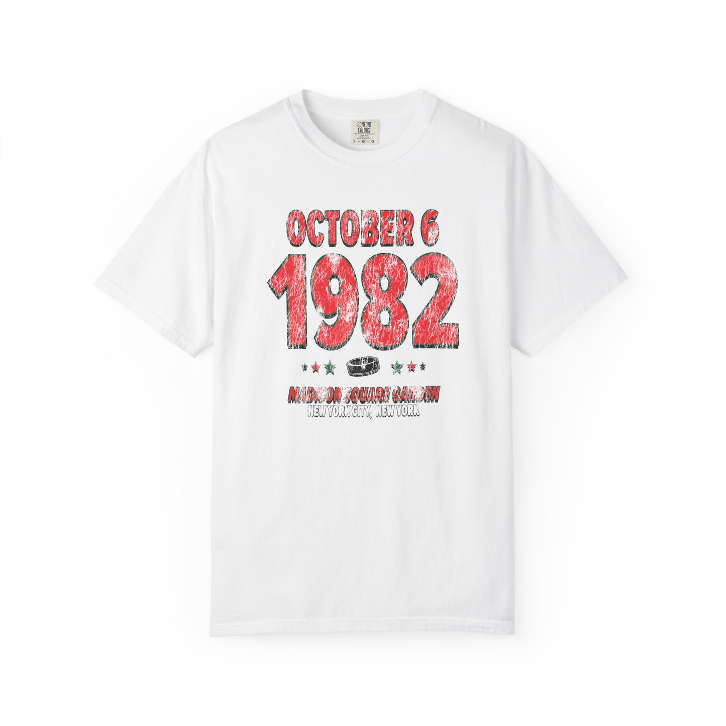 New Jersey Hockey – October 6, 1982 – Comfort Colors (Black & White)