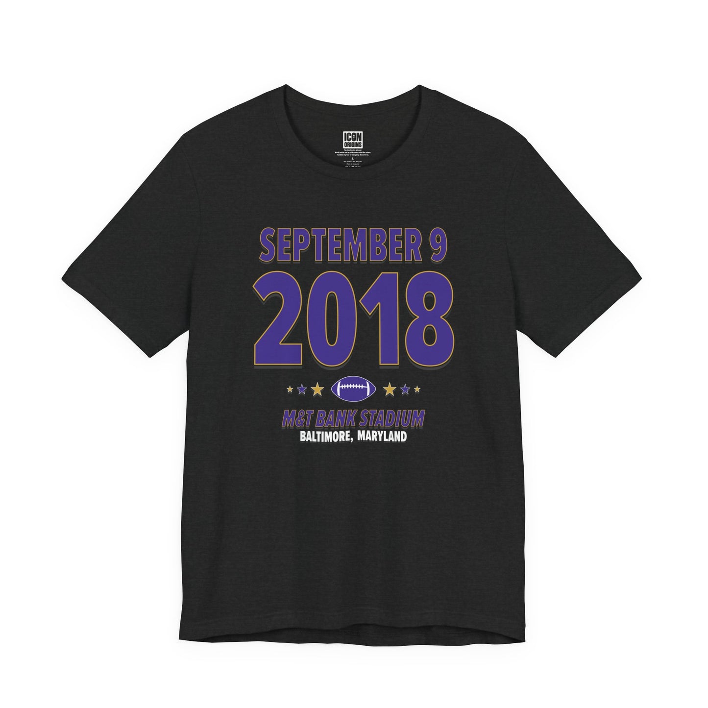 Baltimore Football – September 9, 2018 – Origin Tee (Black & White)