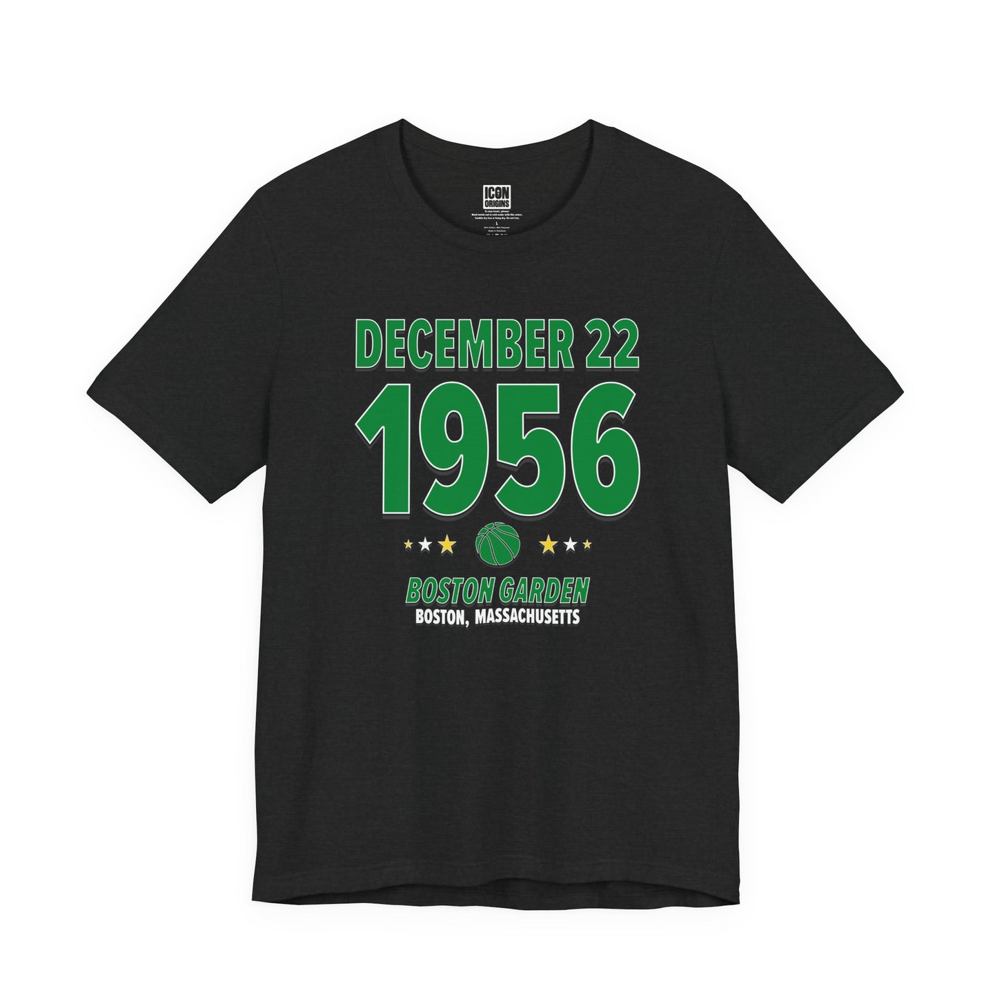 Boston Basketball – December 22, 1956 – Origin Tee (Black & White)