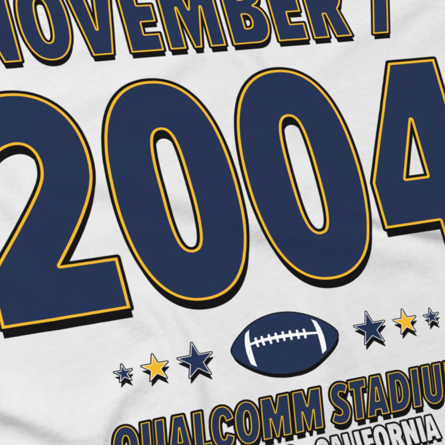 San Diego Football – November 7, 2004 – Origin Tee (Black & White)