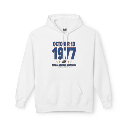 New York Hockey – October 13, 1977 – Hoodie (Black & White)