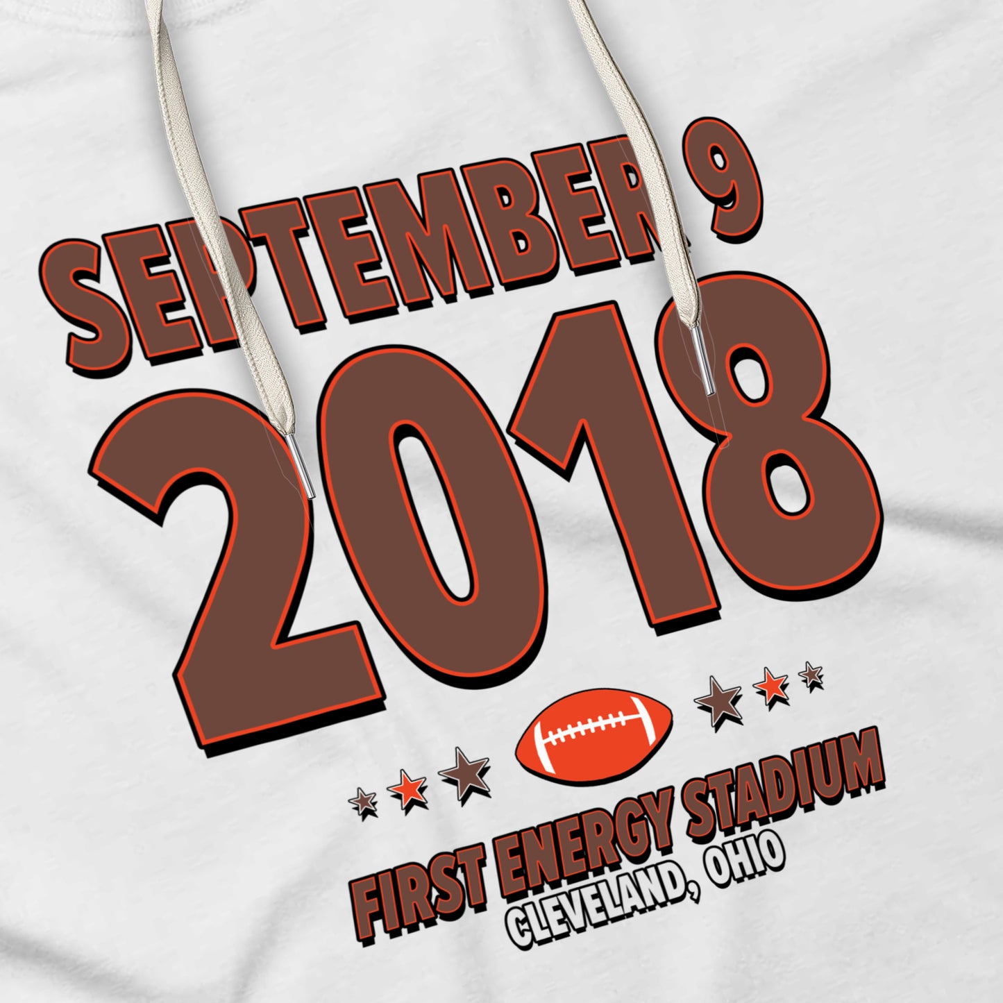 Cleveland Football – September 9, 2018 – Hoodie (Black & White)