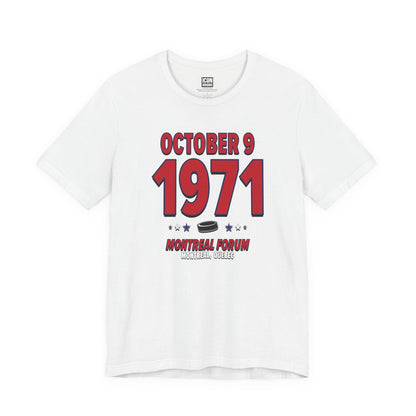 Montreal Hockey – October 9, 1971 – Origin Tee (Black & White)