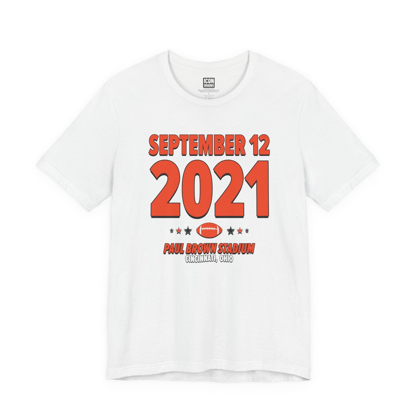 Cincinnati Football – September 12, 2021 – Origin Tee (Black & White)