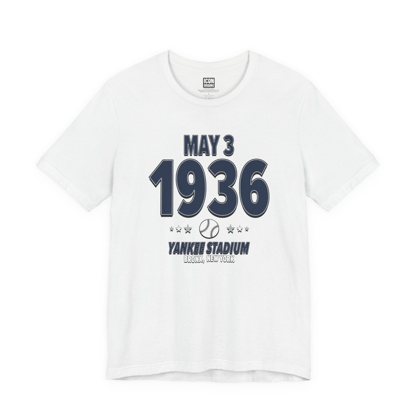 New York Baseball – May 3, 1936 – Origin Tee (Black & White)