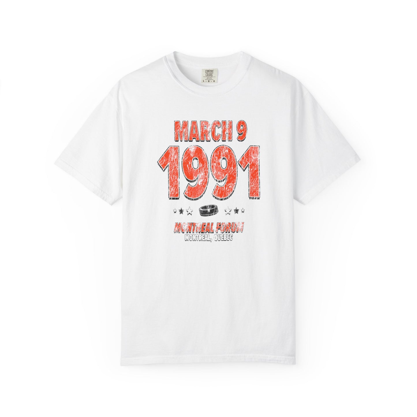 Philadelphia Hockey – March 9, 1991 – Comfort Colors (Black & White)