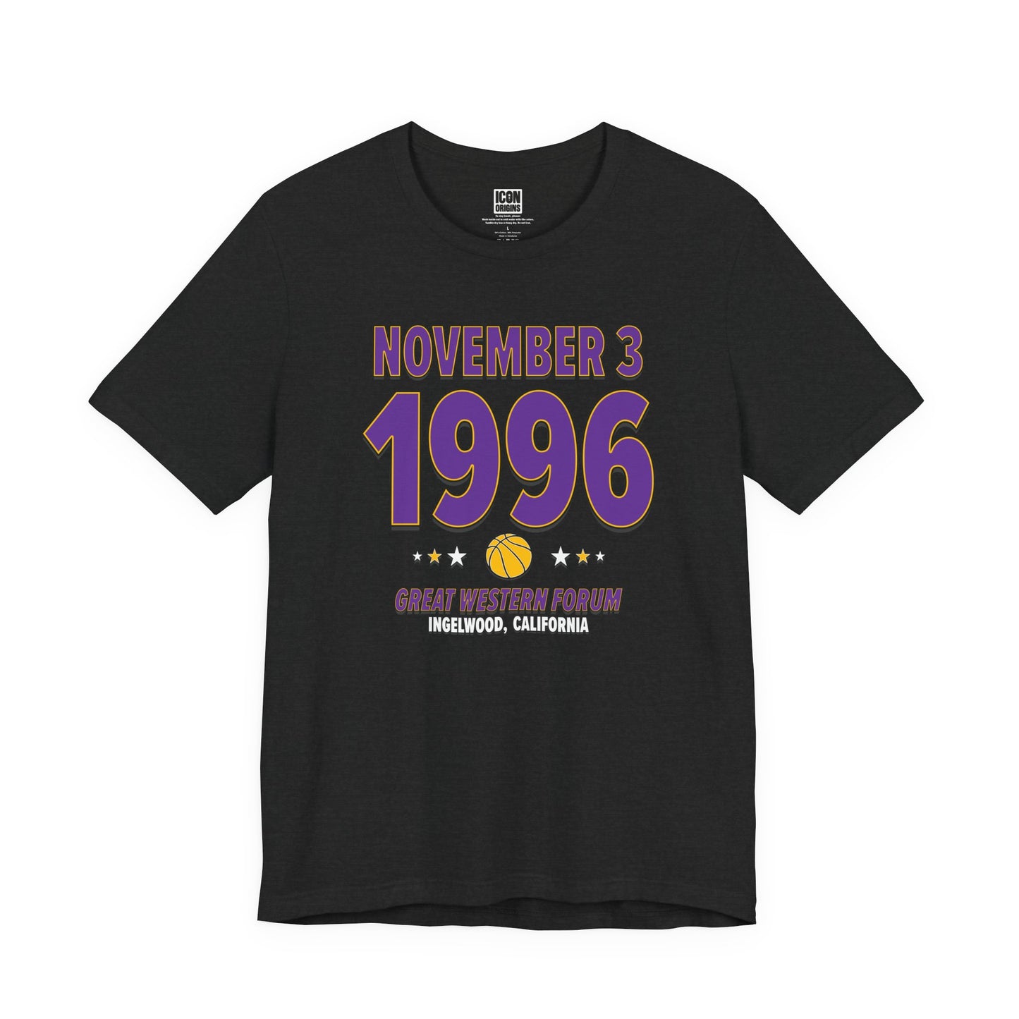 Los Angeles Basketball – November 3, 1996 – Origin Tee (Black & White)