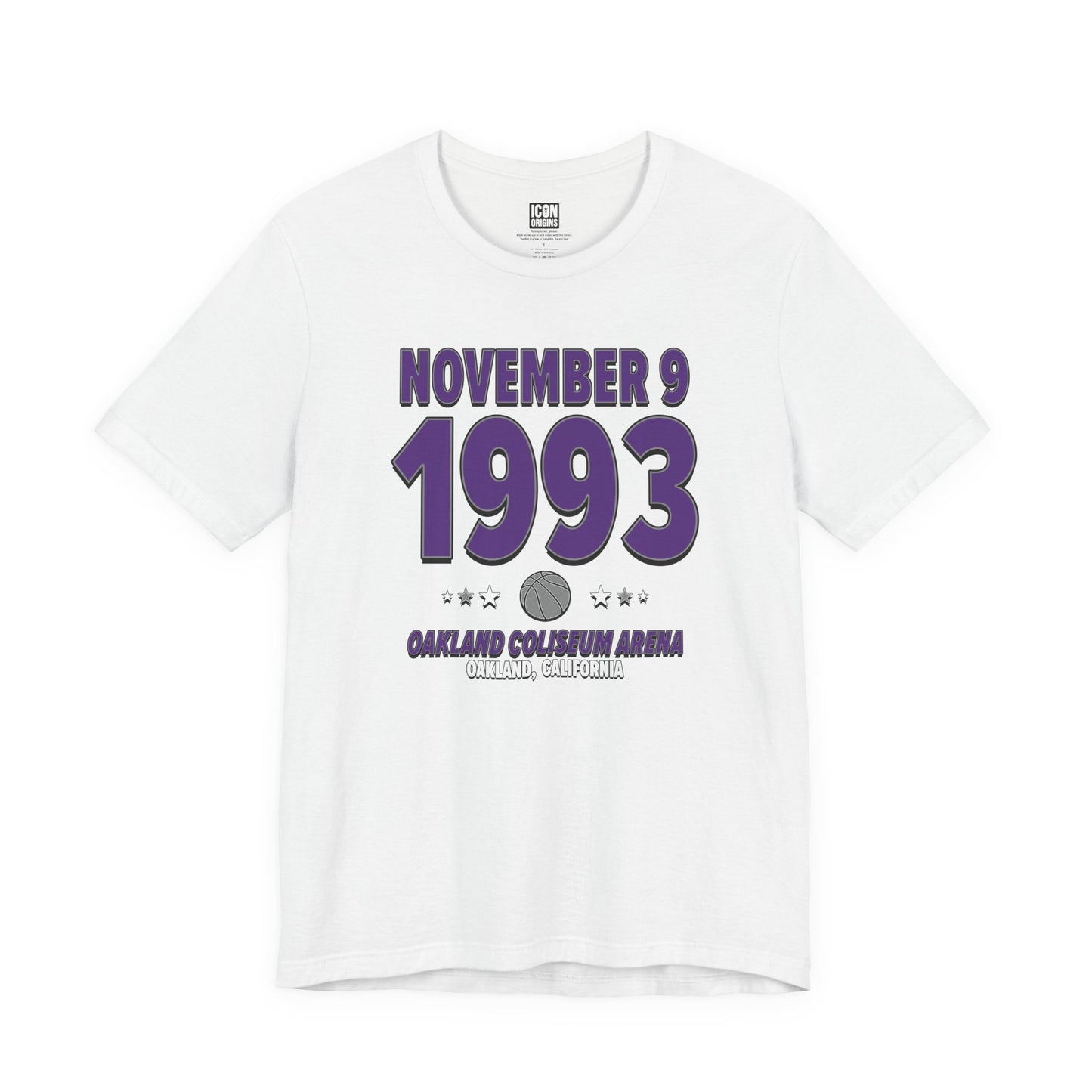 Sacramento Basketball – November 9, 1993 – Origin Tee (Black & White)