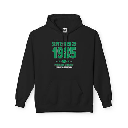 Philadelphia Football – September 29, 1985 – Hoodie (Black & White)