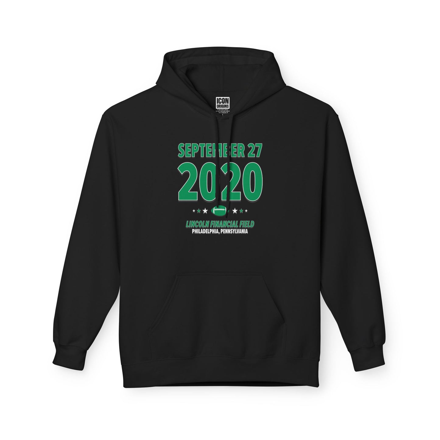 Philadelphia Football – September 27, 2020 – Hoodie (Black & White)