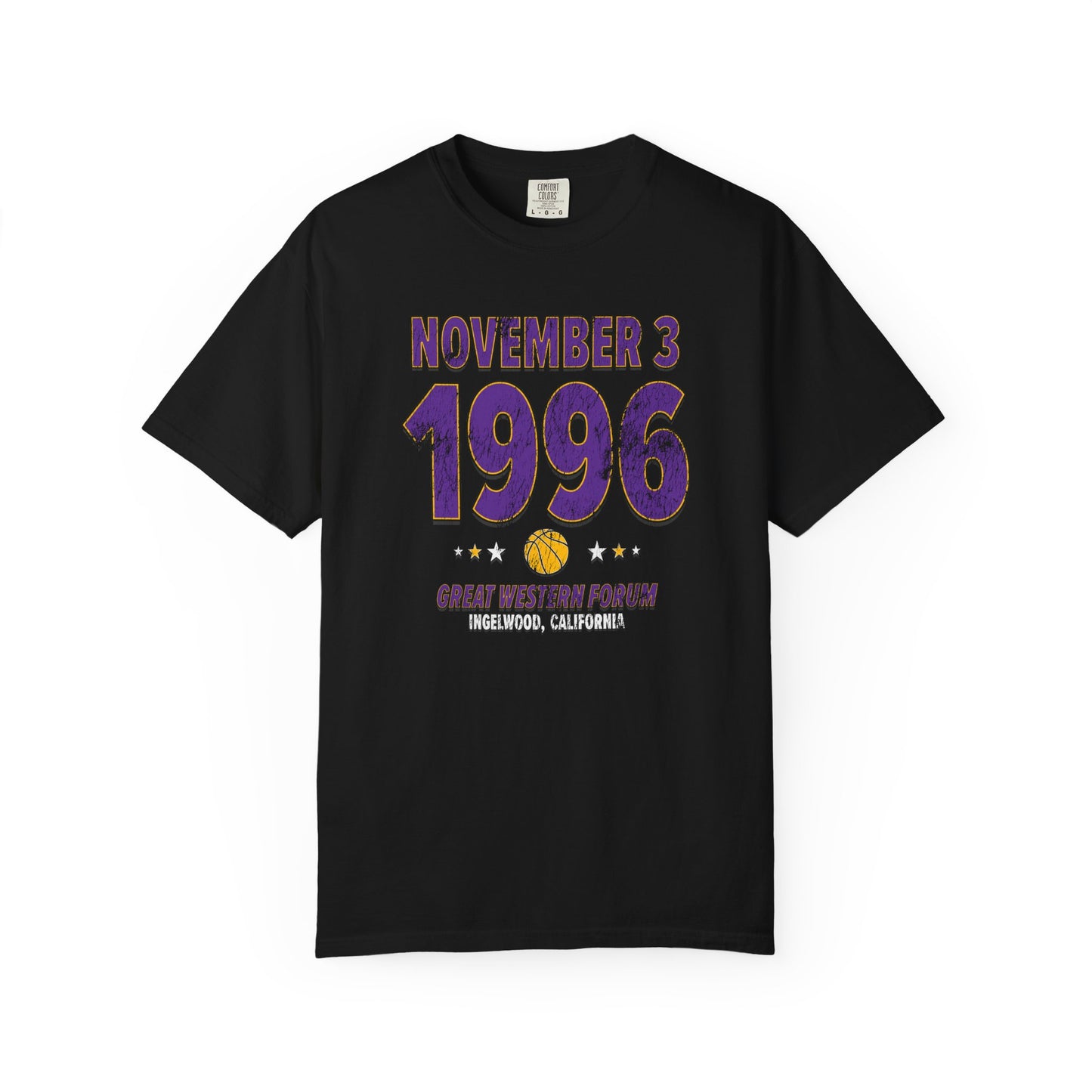 Los Angeles Basketball – November 3, 1996 – Comfort Colors (Black & White)