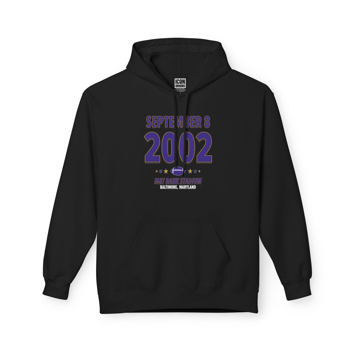 Baltimore Football – September 8, 2002 – Hoodie (Black & White)