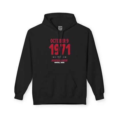 Montreal Hockey – October 9, 1971 – Hoodie (Black & White)