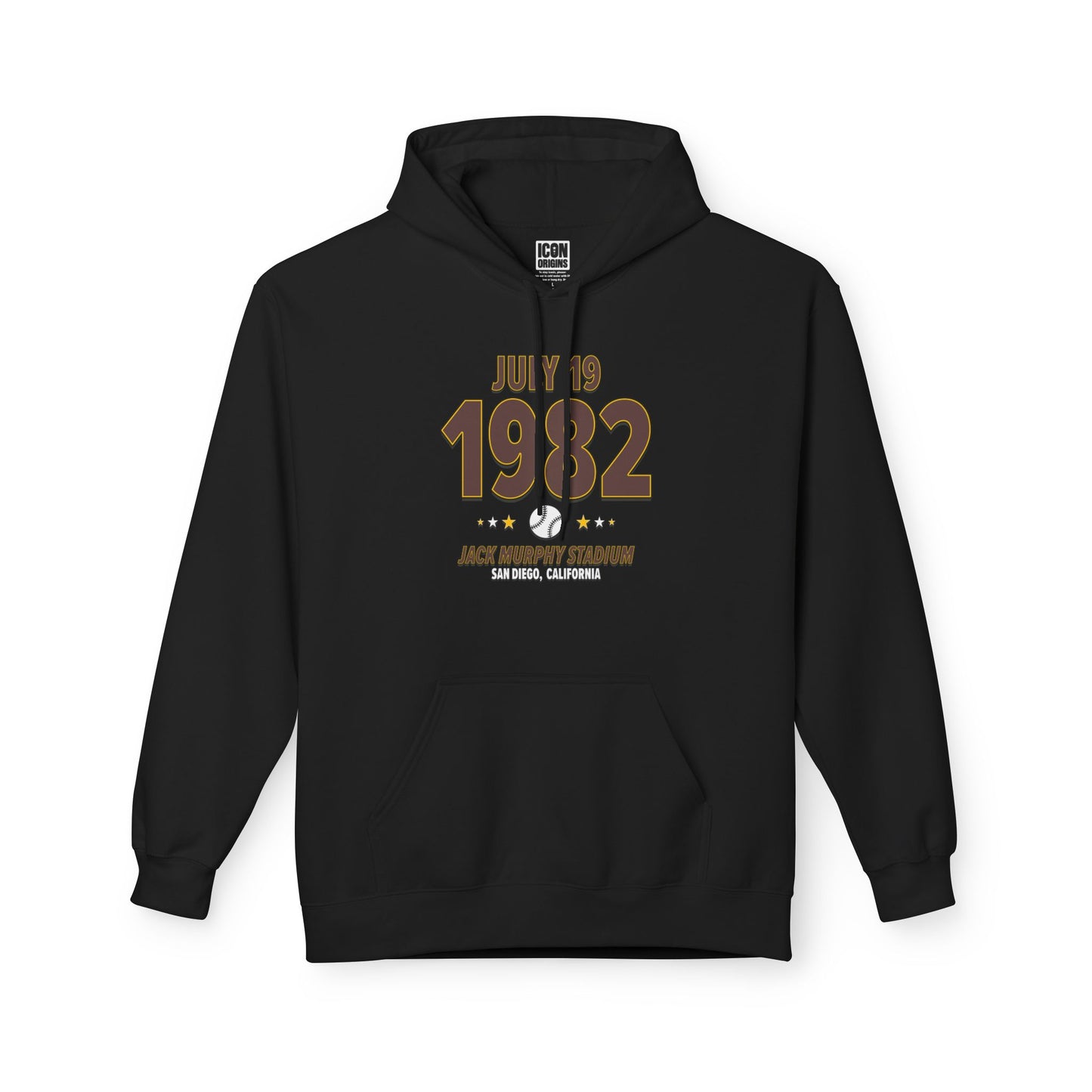 San Diego Baseball – July 19, 1982 – Hoodie (Black & White)