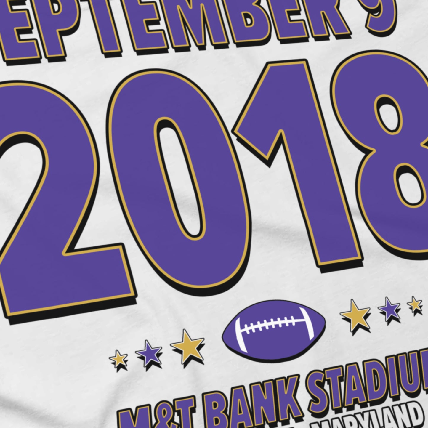 Baltimore Football – September 9, 2018 – Origin Tee (Black & White)