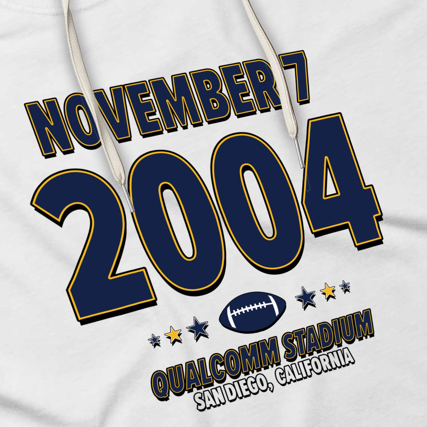San Diego Football – November 7, 2004 – Hoodie (Black & White)