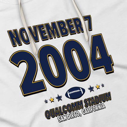 San Diego Football – November 7, 2004 – Hoodie (Black & White)
