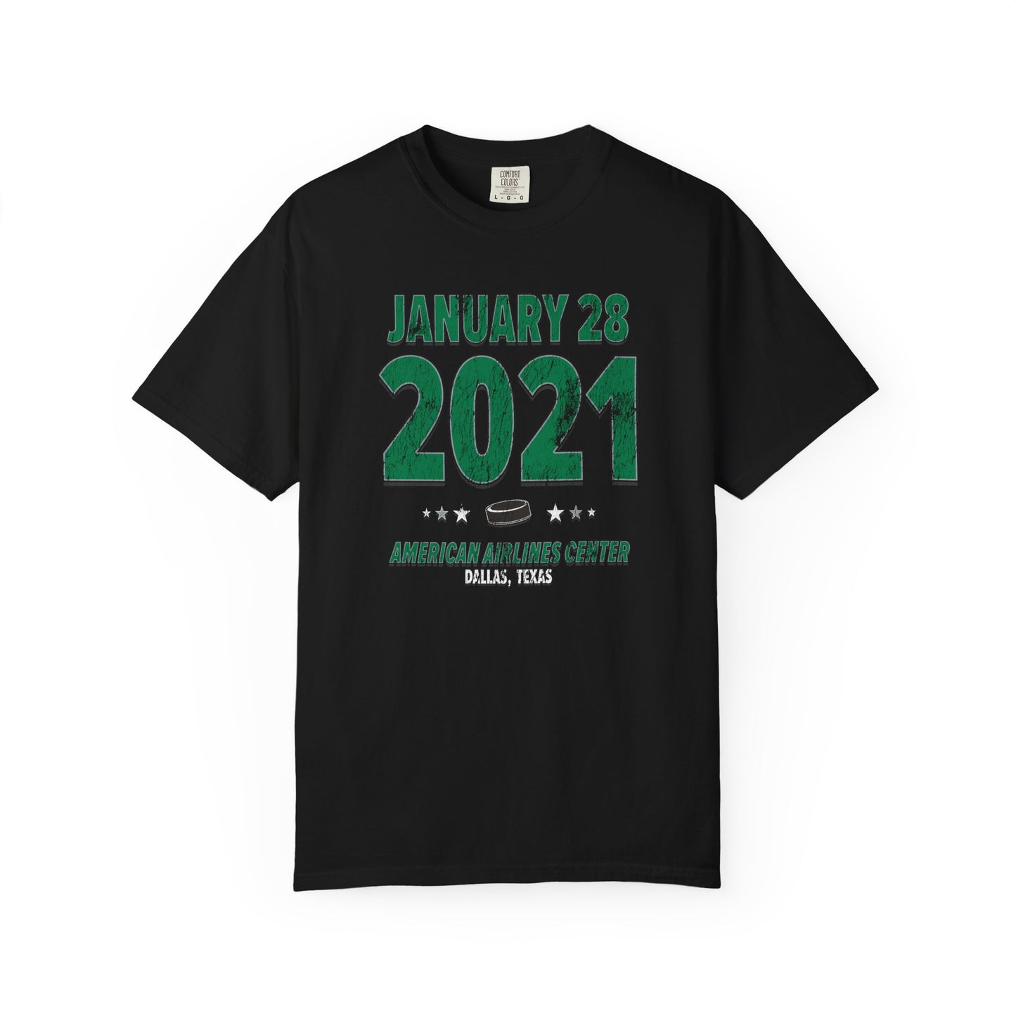 Dallas Hockey – January 28, 2021 – Comfort Colors (Black & White)