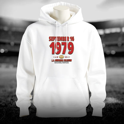 San Francisco Football – September 16, 1979 – Hoodie (Black & White)