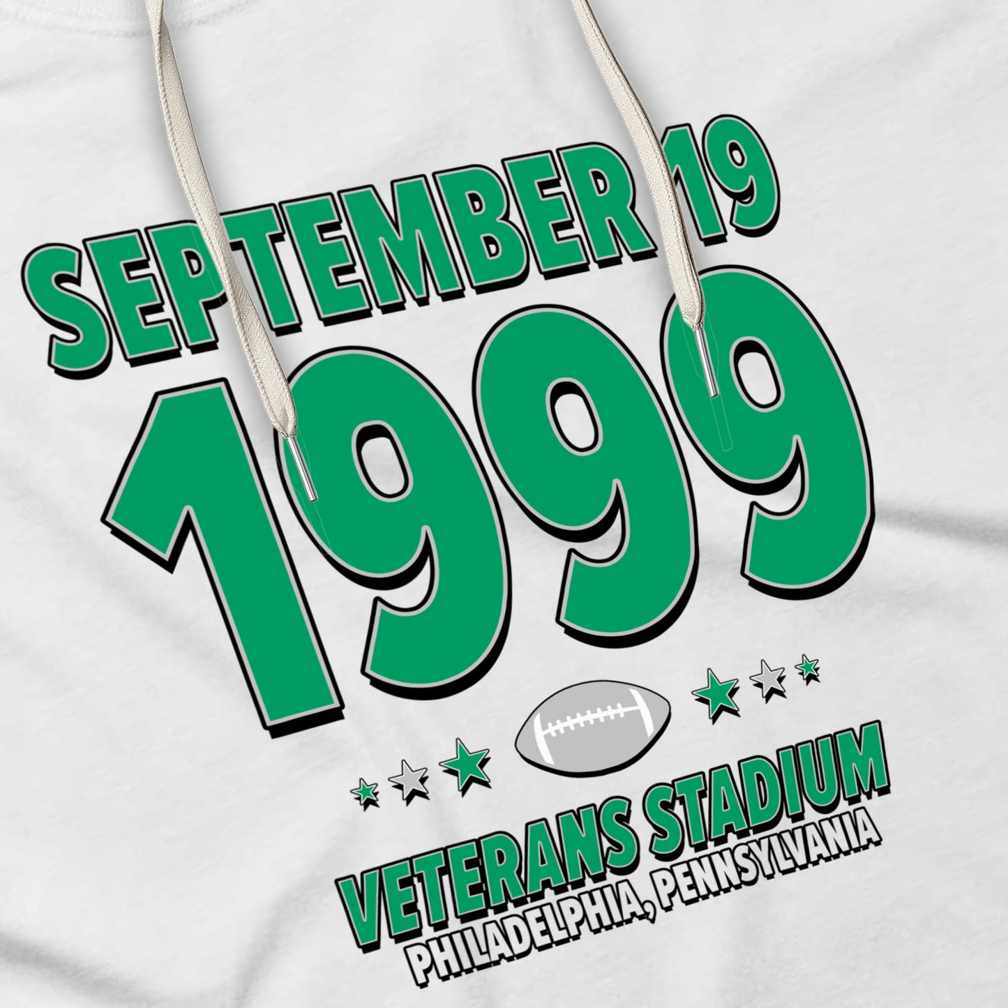 Philadelphia Football – September 19, 1999 – Hoodie (Black & White)