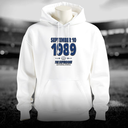 Dallas Football – September 10, 1989 – Hoodie (Black & White)