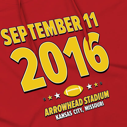 Kansas City Football – September 11, 2016 – Hoodie