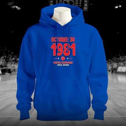 Detroit Basketball – October 30, 1981 – Hoodie