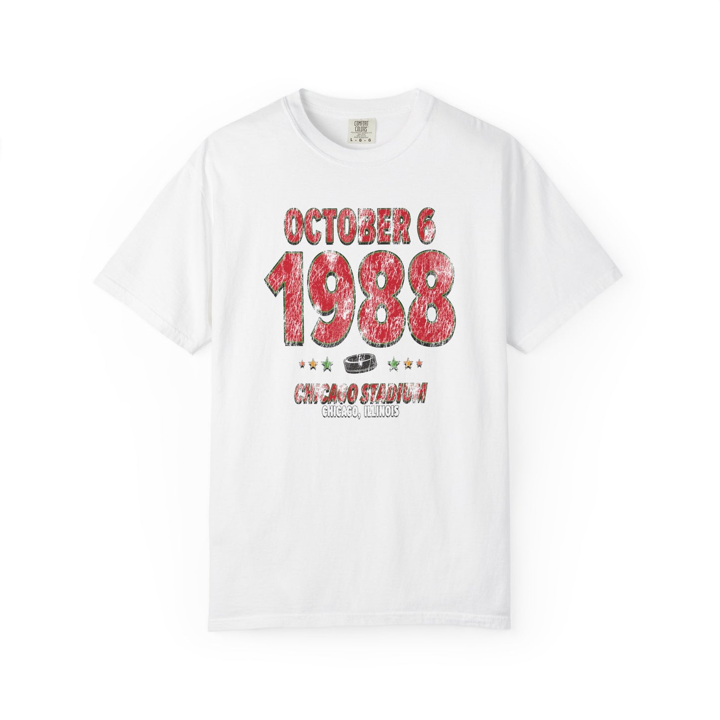 Chicago Hockey – October 6, 1988 – Comfort Colors (Black & White)