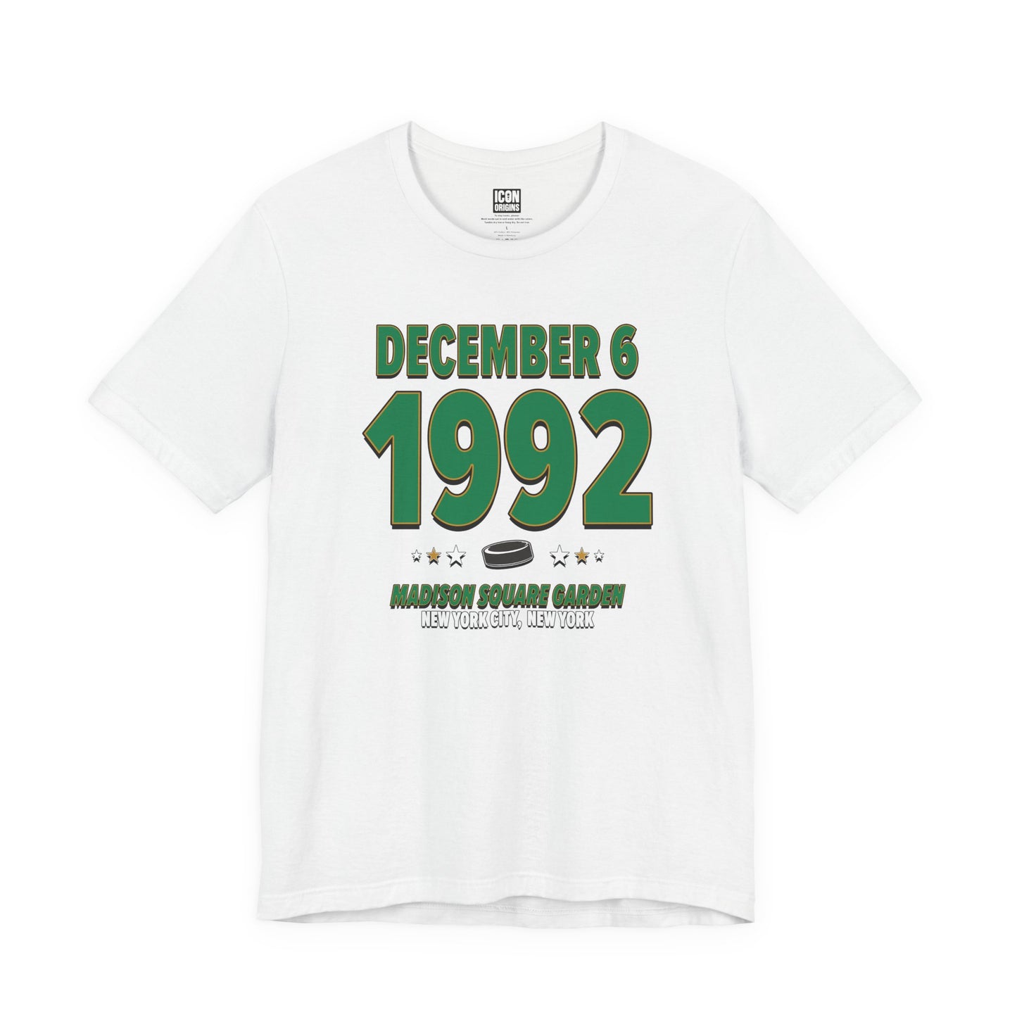 Dallas Hockey – December 6, 1992 – Origin Tee (Black & White)