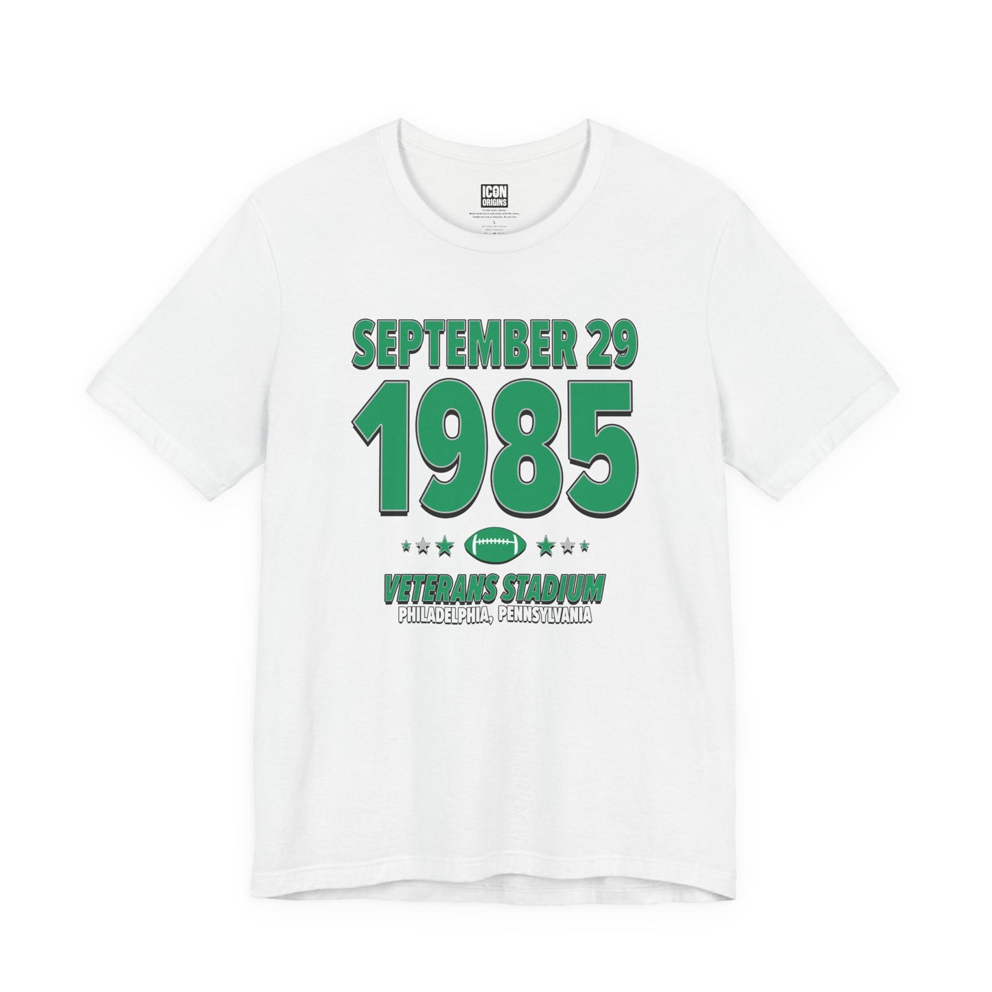 Philadelphia Football – September 29, 1985 – Origin Tee (Black & White)