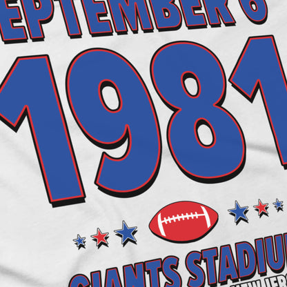New York Football – September 6, 1981 – Origin Tee (Black & White)